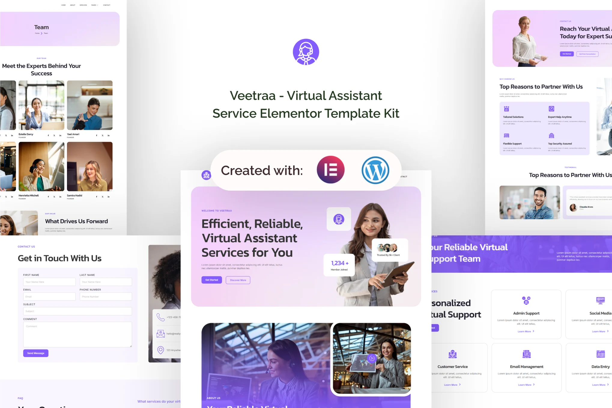 Veetraa – 虚拟助理服务 Elementor 模板套件-myforexstore