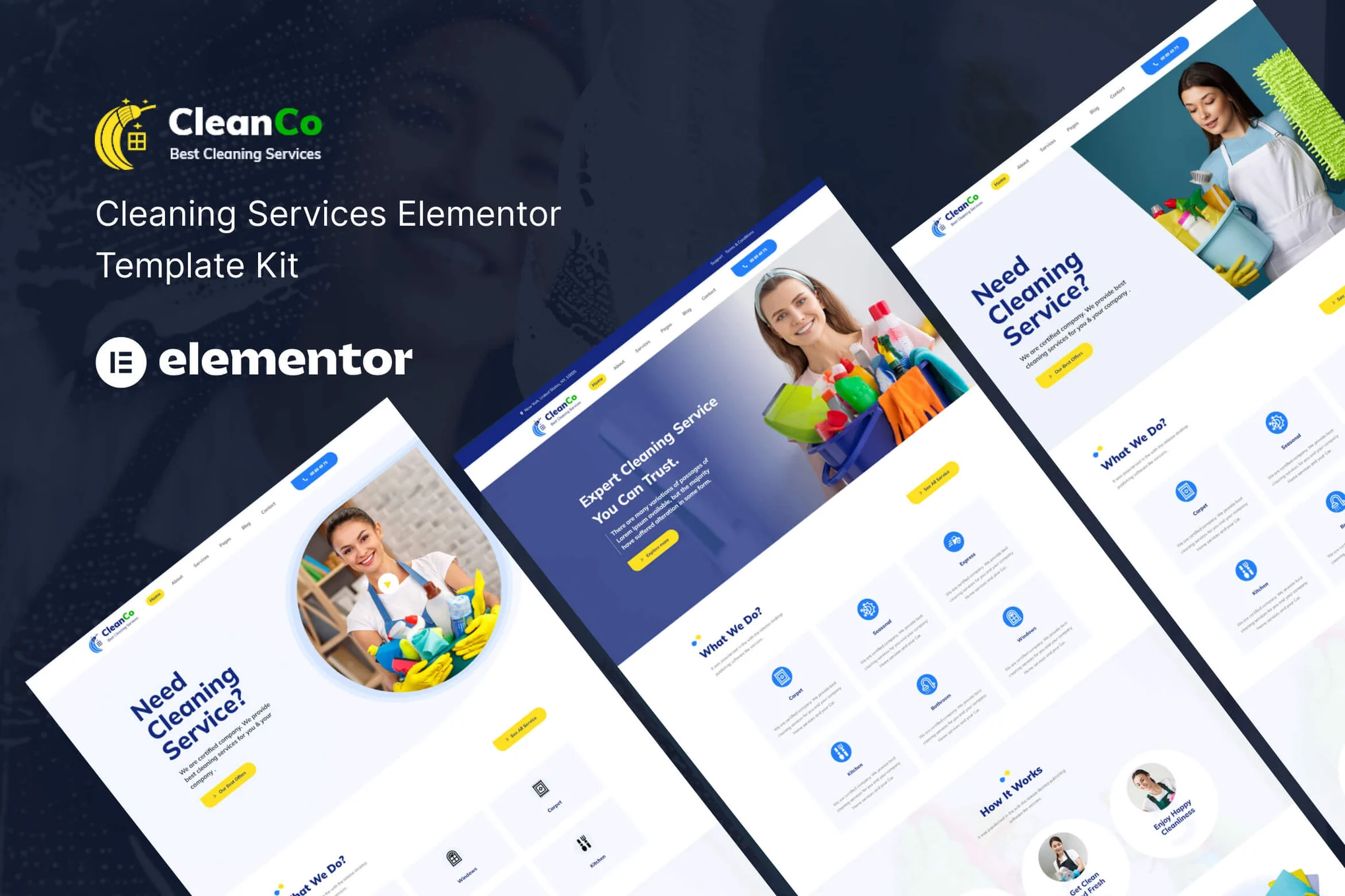 Cleanco – 清洁服务 Elementor 模板套件-myforexstore