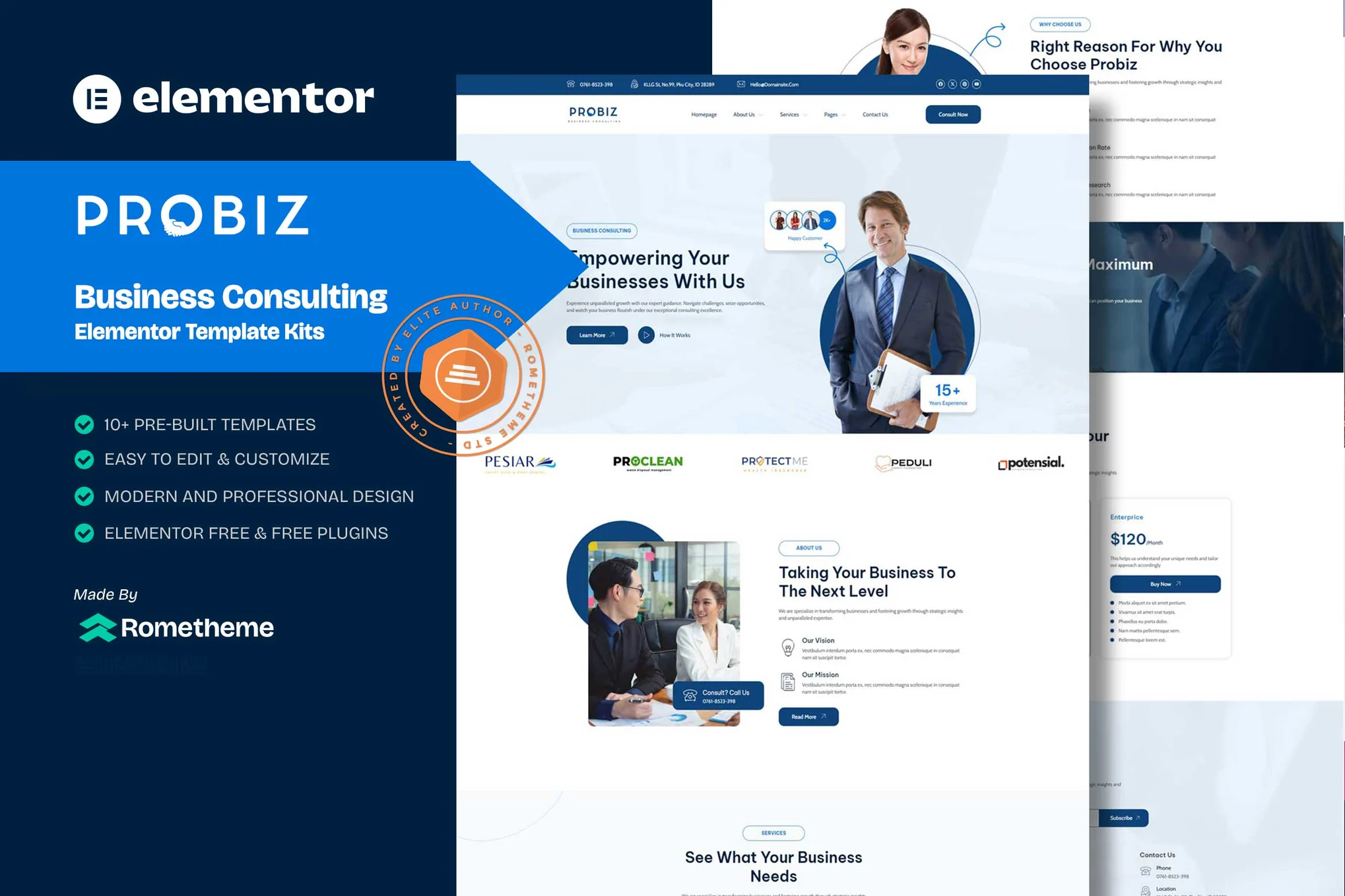 Probiz – 商业咨询 Elementor 模板套件-myforexstore