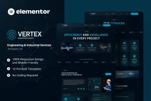Vertex – 工程和工业服务 Elementor 模板套件-myforexstore