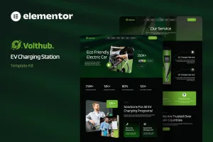 Volthub – 电动汽车充电站 Elementor 模板套件-myforexstore