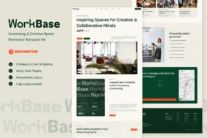 WorkBase – 联合办公和创意空间 Elementor 模板套件-myforexstore