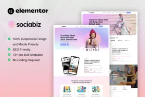 SociaBiz – 数字营销机构 Elementor Pro 模板套件-myforexstore