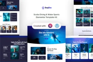 Deepdive-水肺潜水和水上运动 Elementor 模板套件-myforexstore
