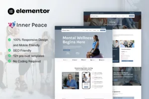 InnerPeace – 心理健康护理 Elementor 模板套件-myforexstore