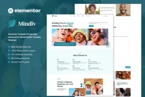 Mindiv – 心理健康治疗 Elementor 模板套件-myforexstore