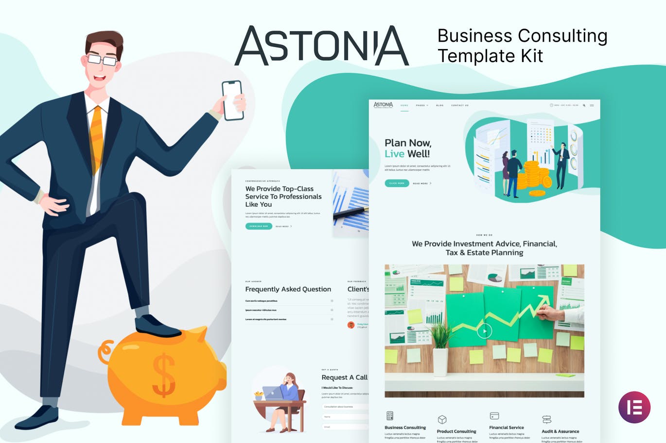 Astonia – 商业咨询 Elementor Template Kit-myforexstore