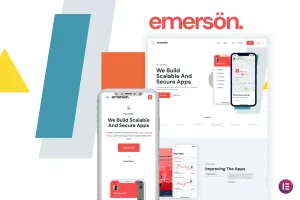 Emerson — 应用程序和软件展示柜 Elementor Template Kit-myforexstore