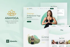 Anayoga – 瑜伽老师和工作室 Elementor Template Kit-myforexstore