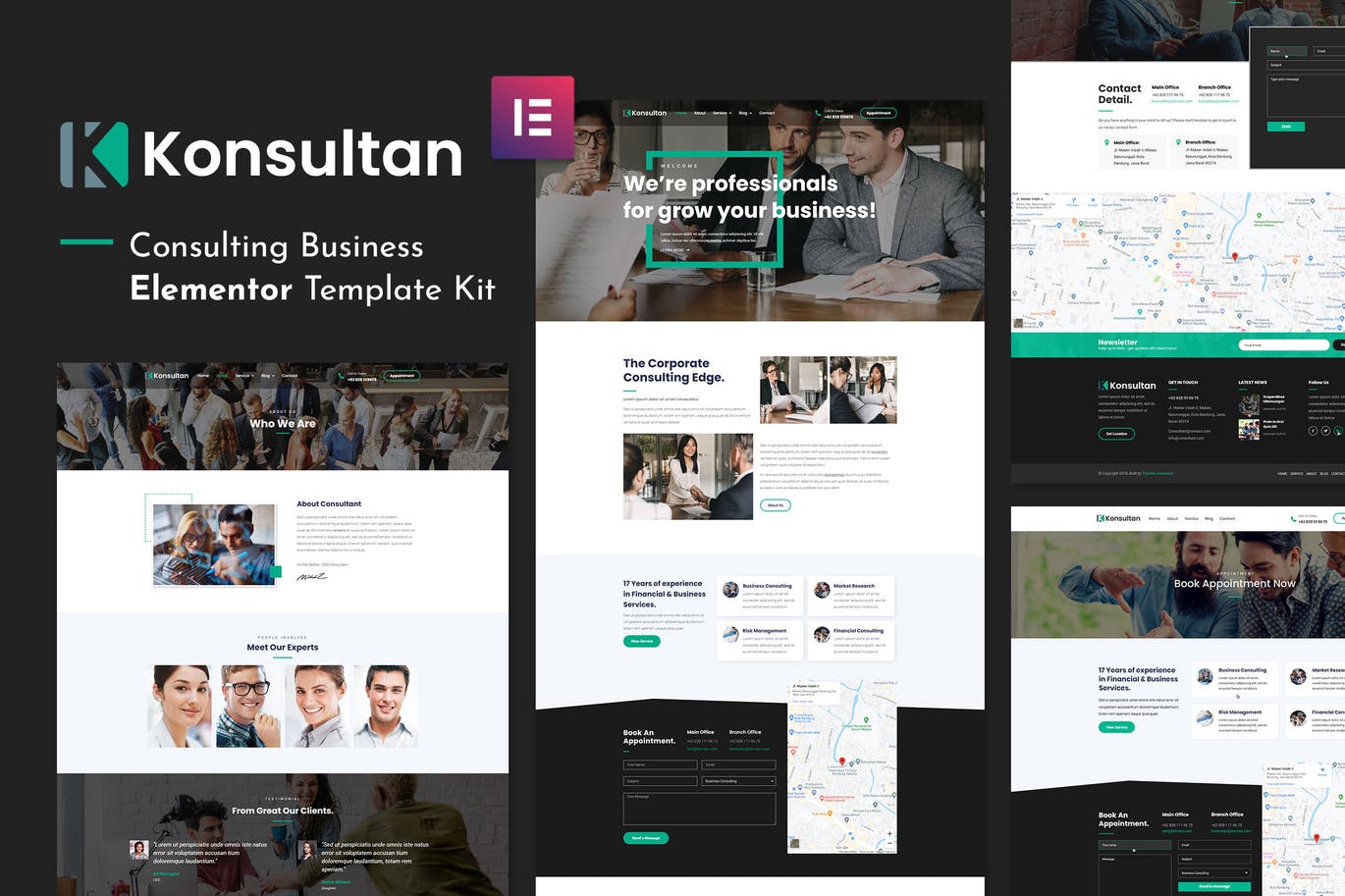 Konsultan Kit – 咨询业务Elementor Template Kit-myforexstore