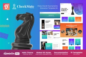CheckMate – 国际象棋俱乐部和锦标赛 Elementor Template Kit-myforexstore