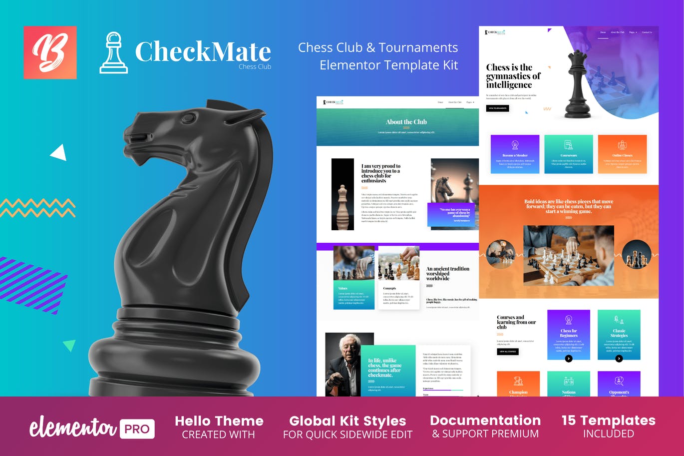 CheckMate – 国际象棋俱乐部和锦标赛 Elementor Template Kit-myforexstore
