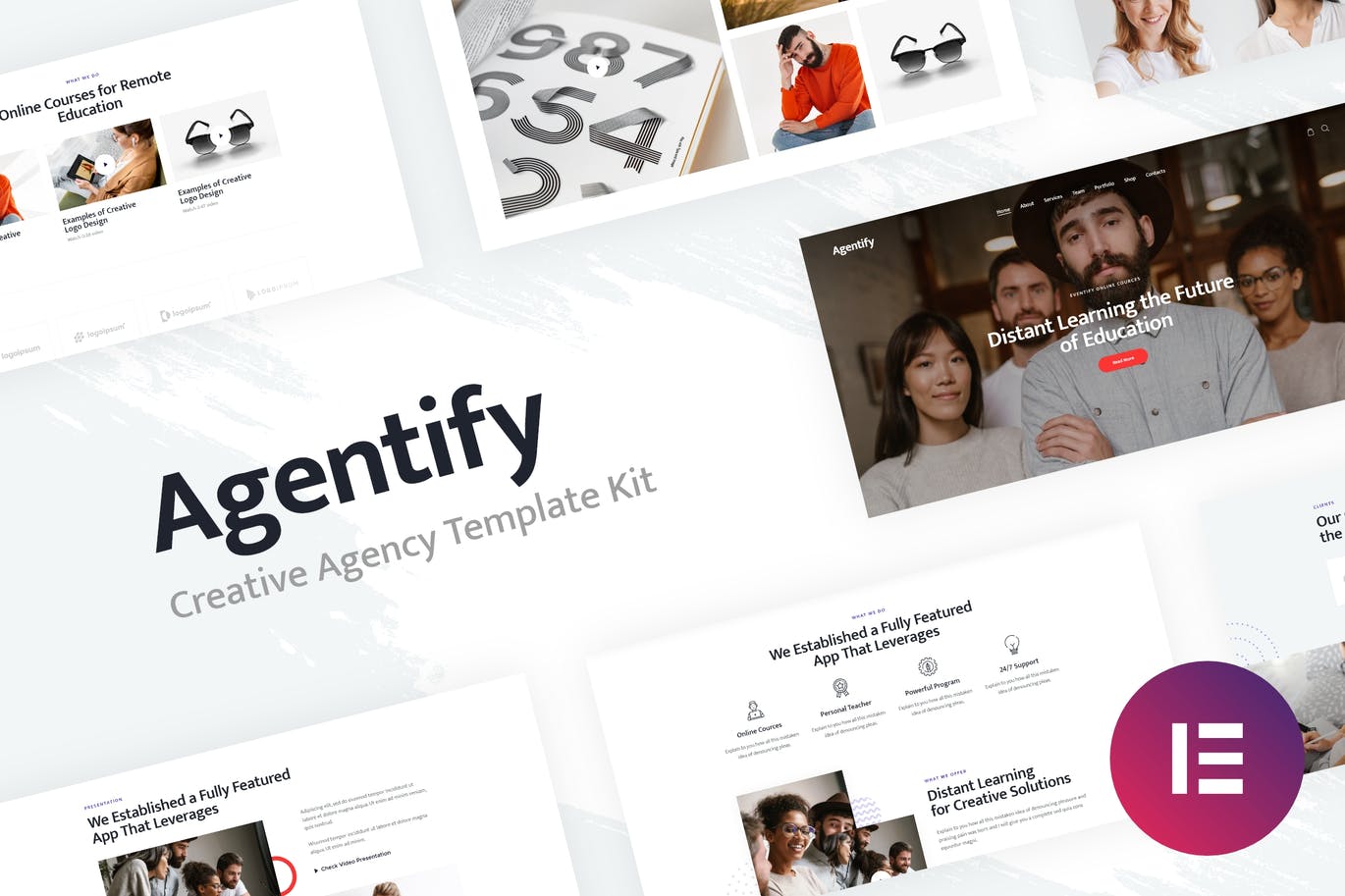 Agentify | 个人创意作品集 Elementor Template Kit-myforexstore