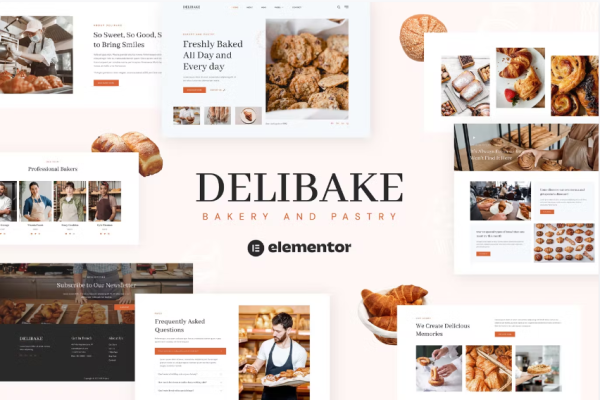 Delibake – 面包店和糕点店 Elementor 模板套件-myforexstore