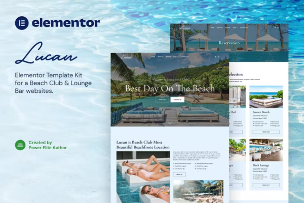 Lucan – 海滩俱乐部和酒廊酒吧 Elementor 模板套件-myforexstore