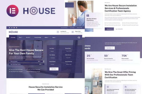 Housec – 智能家居安全服务 Elementor 模板套件-myforexstore