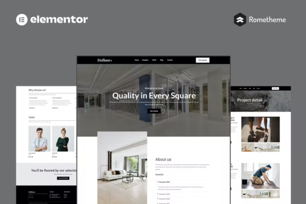 Defloor – Floor Company Elementor Pro 完整站点模板套件-myforexstore
