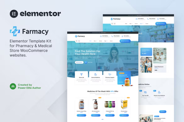 Farmacy – 药房和医疗商店 Elementor 模板套件-myforexstore