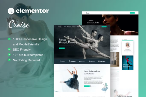 Croise – Ballet & Dance School Elementor Pro 模板套件-myforexstore