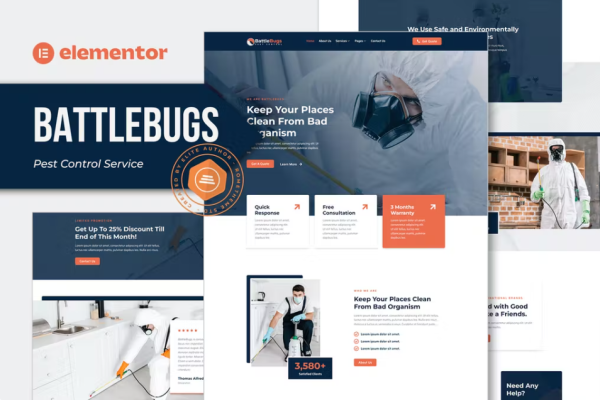 BattleBugs – 害虫控制服务 Elementor 模板工具包-myforexstore