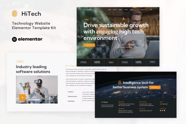 HiTech – IT 解决方案和服务 Elementor 模板套件-myforexstore