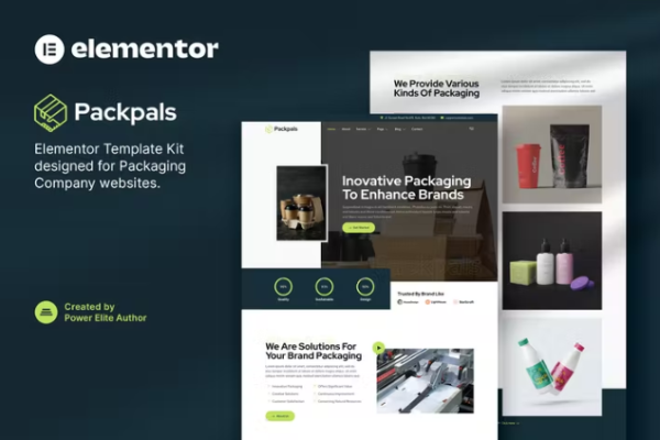 Packpals – 包装公司 Elementor 模板工具包-myforexstore