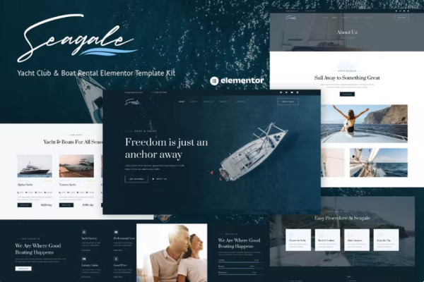 Seagale – 游艇俱乐部和船只租赁 Elementor 模板套件-myforexstore