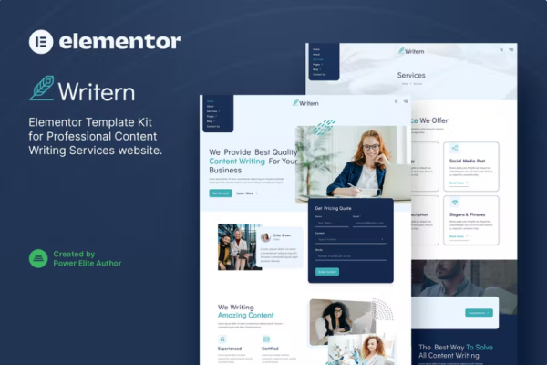 Writern – 内容写作服务 Elementor 模板工具包-myforexstore