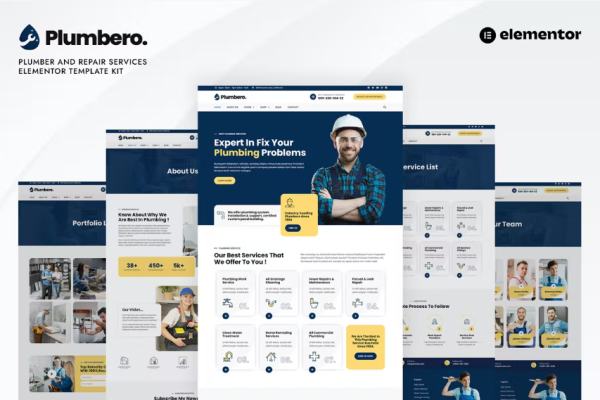 Plumbero – 管道工和维修服务 Elementor 模板套件-myforexstore