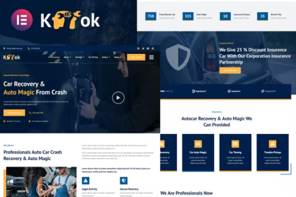 Ketok – 汽车细节和维修业务 Elementor Pro 模板套件-myforexstore