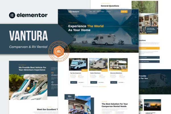 Vantura – 露营车和房车租赁 Elementor 模板套件-myforexstore