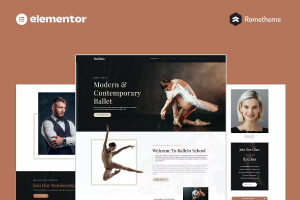 Balleto – Ballet School Elementor Pro 完整站点模板套件-myforexstore