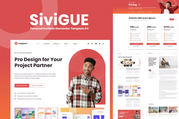 SiviGUE – 个人投资组合 Elementor 模板工具包-myforexstore