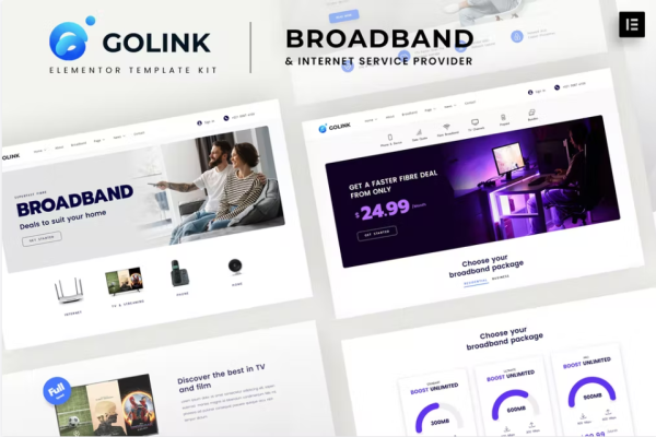Golink – 宽带和互联网服务提供商模板套件-myforexstore