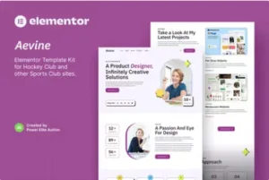 Aevine – 创意组合和代理 Elementor 模板工具包-myforexstore