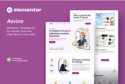 Aevine – 创意组合和代理 Elementor 模板工具包-myforexstore