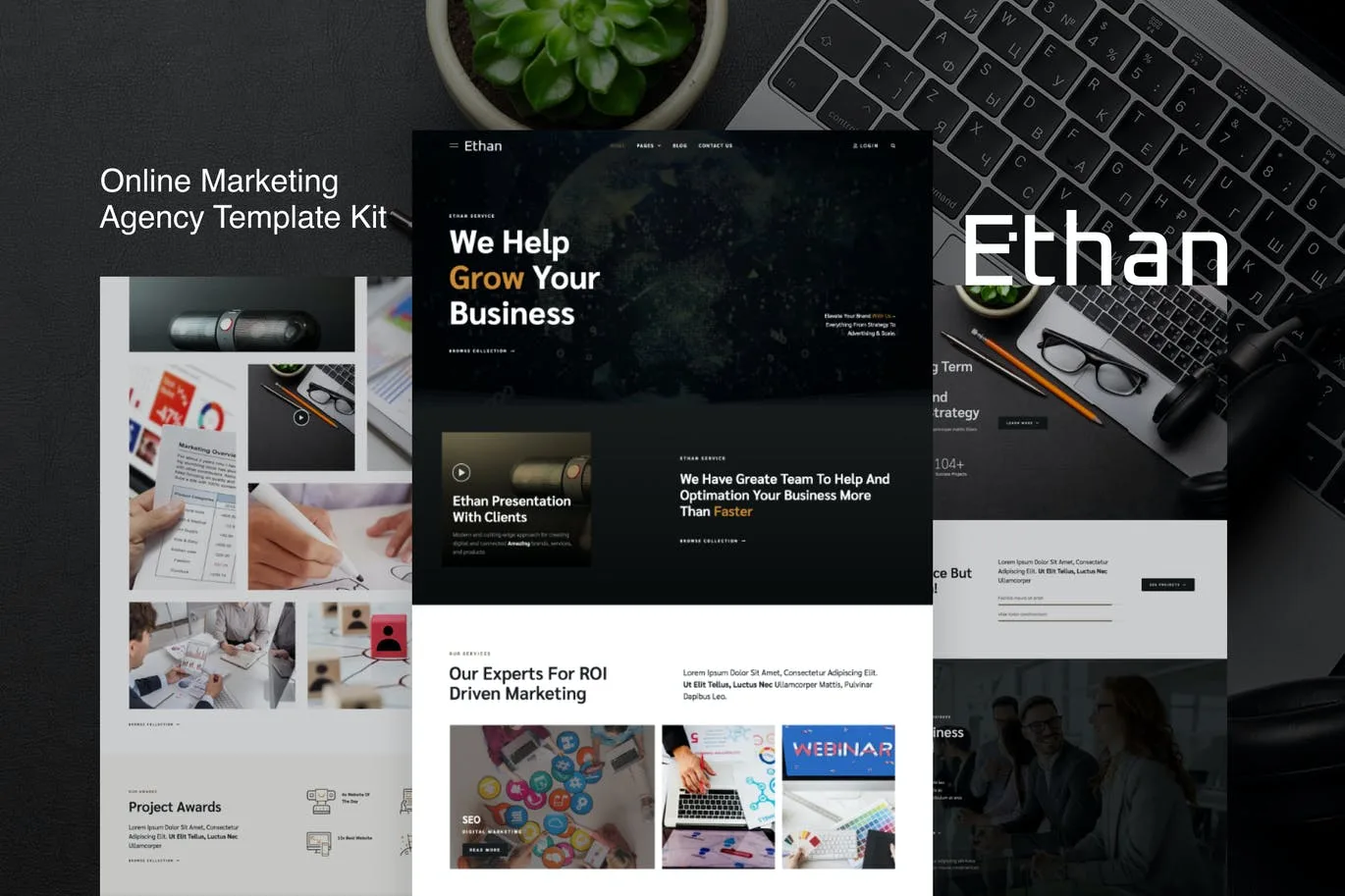 Ethan – 网络营销机构Elementor模板工具包-myforexstore