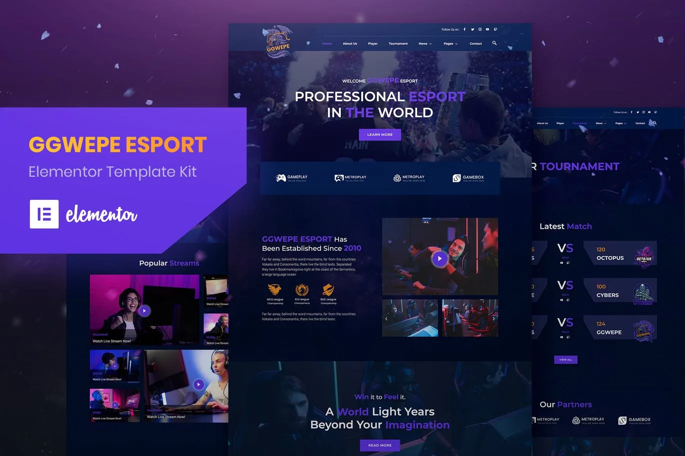 GGWEPE – 电竞和游戏 Elementor Template Kit-myforexstore