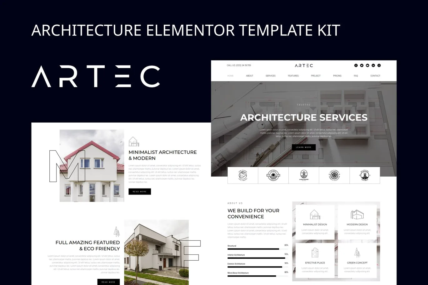 Artec – 建筑 Elementor Template Kit-myforexstore