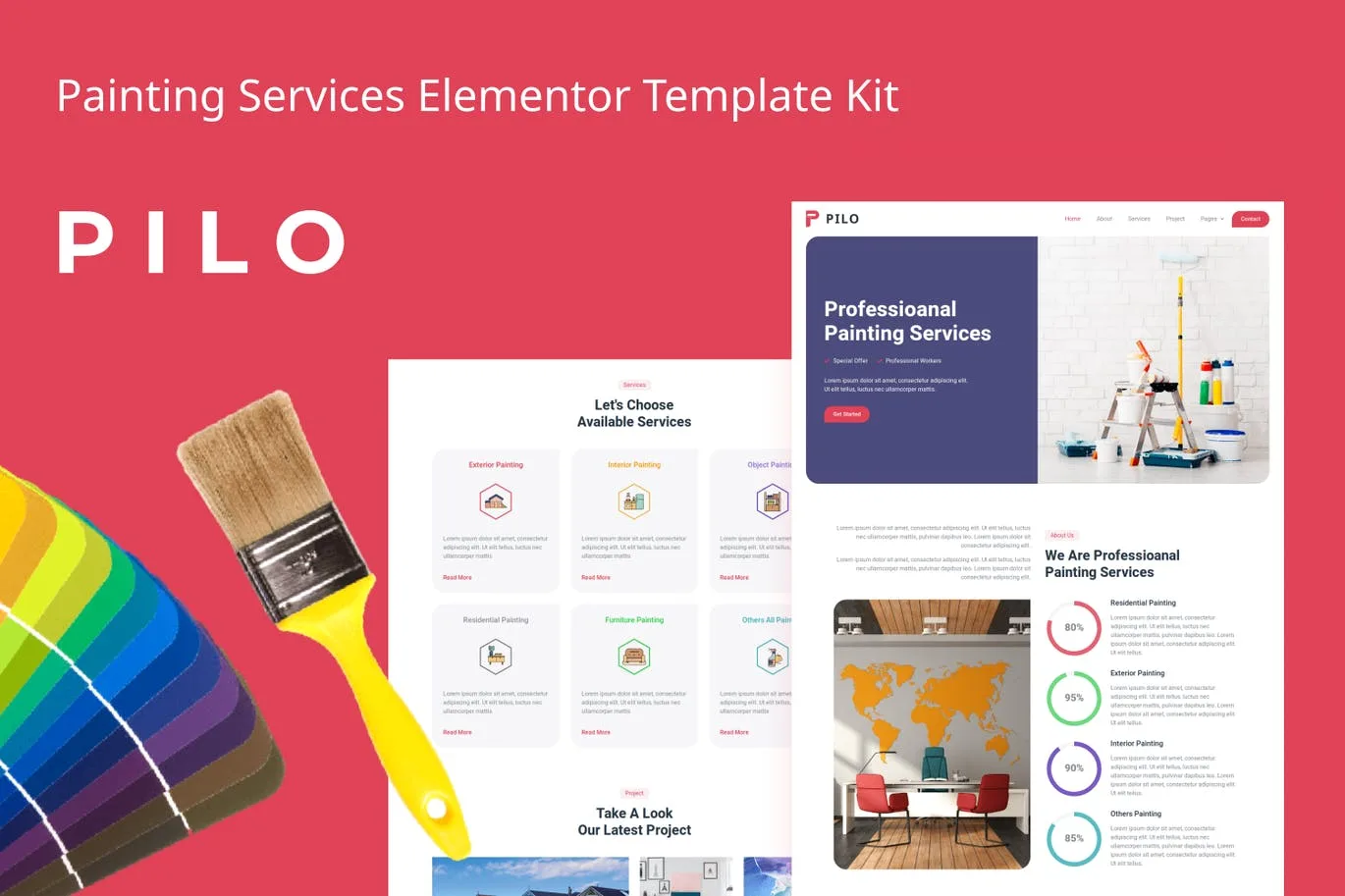Pilo – 绘画服务Elementor模板工具包-myforexstore