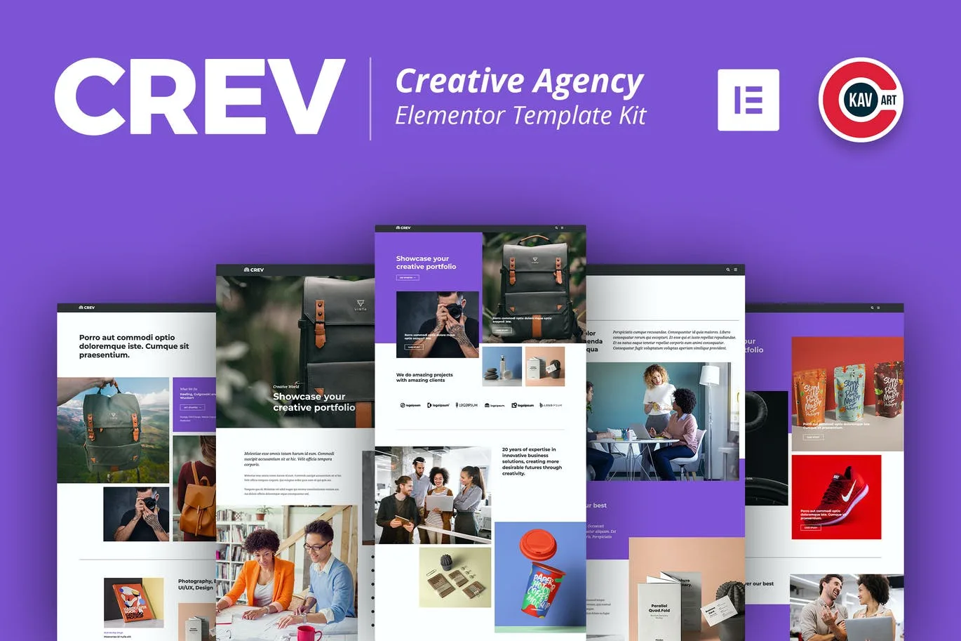 Crev –  创意机构Elementor模板工具包-myforexstore