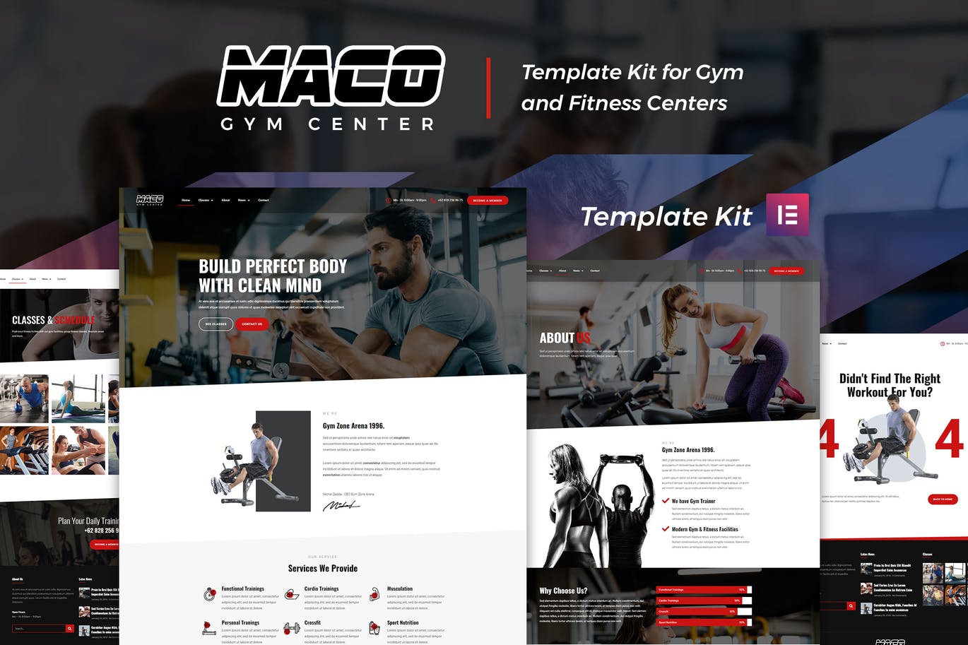 图片[1]-Maco Kit – 健身房和健身 Elementor Template Kit-WordPress技术站