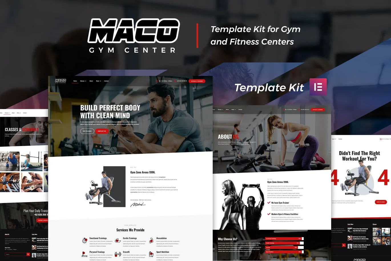 Maco Kit – 健身房和健身 Elementor Template Kit-myforexstore
