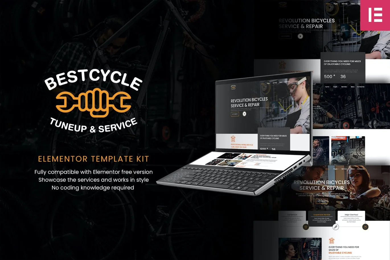 Bestcycle | 自行车维修和保养 Elementor Template Kit-myforexstore