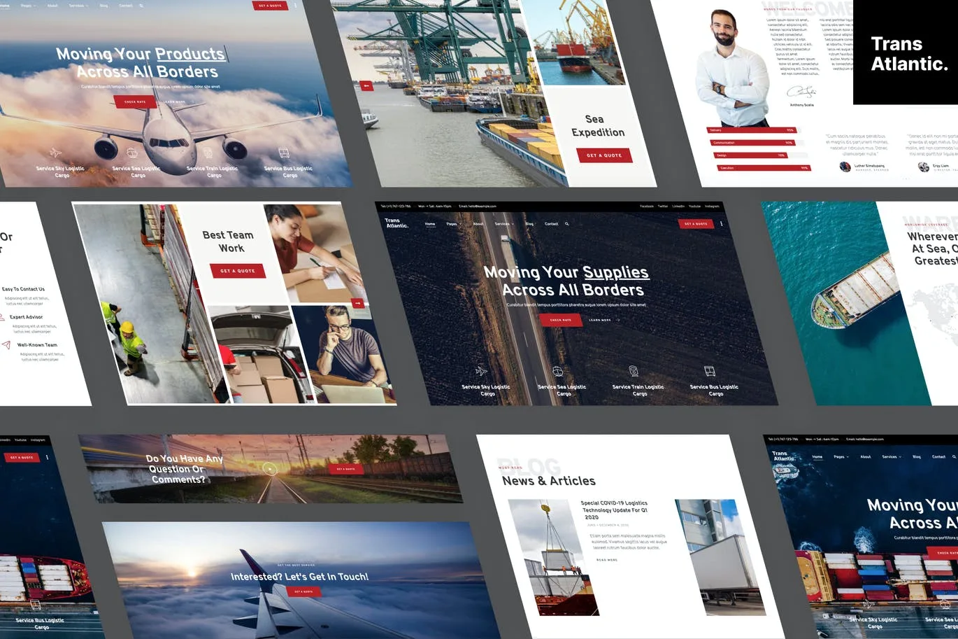 Trans Atlantic –运输与物流 Elementor Template Kit-myforexstore