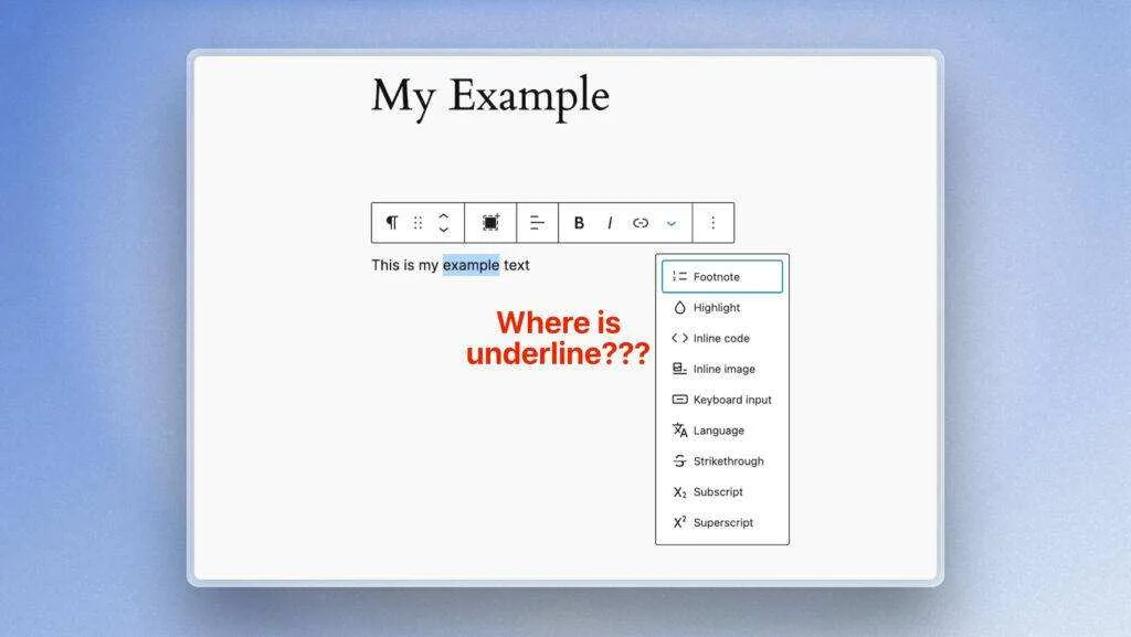 如何在WordPress区块编辑器中给文本加下划线-myforexstore